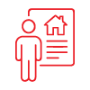 person standing beside document with house icon featuring seven key details