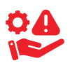 red award ribbon or badge symbol representing achievement or recognition for two important accomplishments