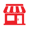red storefront icon representing an eight item shopping experience