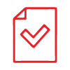 red checkmark symbol on paper document representing approval and completion of tasks related to 7 steps or items confirmed