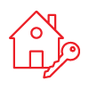icon of a house with a key symbol representing home ownership and security tips for first time buyers 10 helpful steps